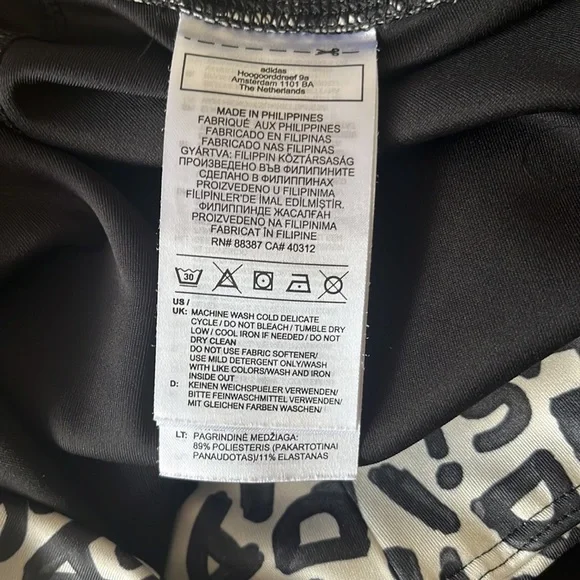 Adidas Leggings 🖤Aeroready Logo Workout - Picture 6 of 7